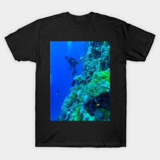 Coral reef and scuba diver T-Shirt